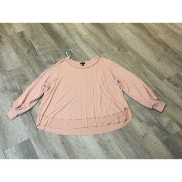 Jessica Simpson Women Textured Knit Long Sleeve Poppy Top SIZE 2X - Picture 4 of 7